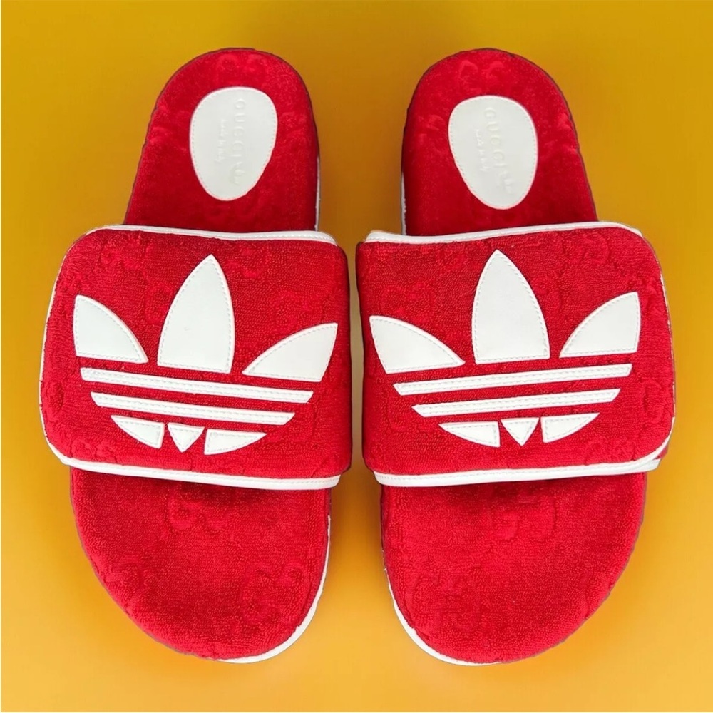 Gucci X Adidas GG Magic Sponge Demetra Vegan Logo Slides UK 11 - US 11.5 - EU 45 - Picture 5 of 14